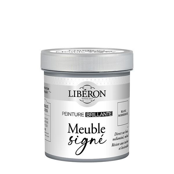 LIBERON - Meuble signé, Peinture Brillant Blanc Moderniste 0,5L - large