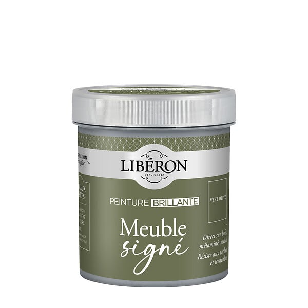 LIBERON - Meuble signé, Peinture Brillant Vert Olive 0,5L - large