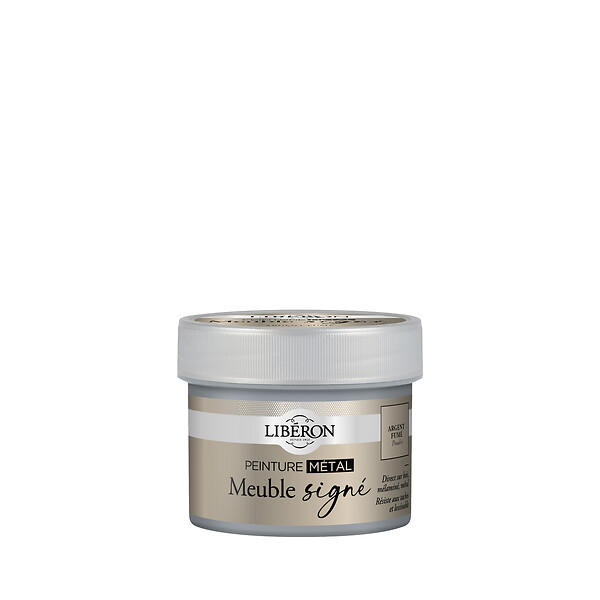 LIBERON - Meuble signé, Peinture Métal Argent Fumé Poudré 125 ml - large