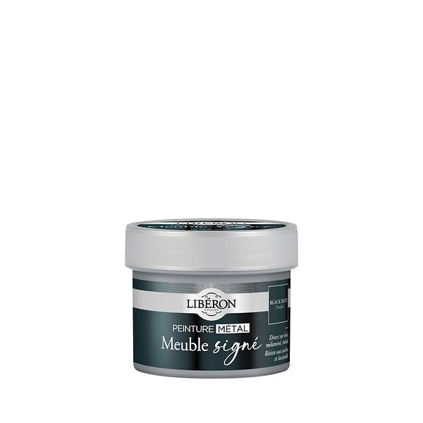 LIBERON - Meuble signé, Peinture Métal Black Blue Poudré 125 ml - large