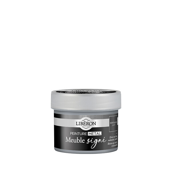 LIBERON - Meuble signé, Peinture Métal New Black Poudré 125 ml - large