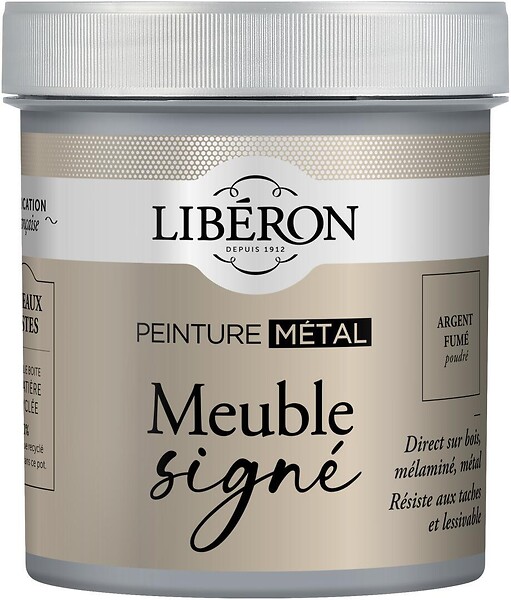 LIBERON - Peinture décorative métal - Argent Fumé Poudré - 0,5L - large
