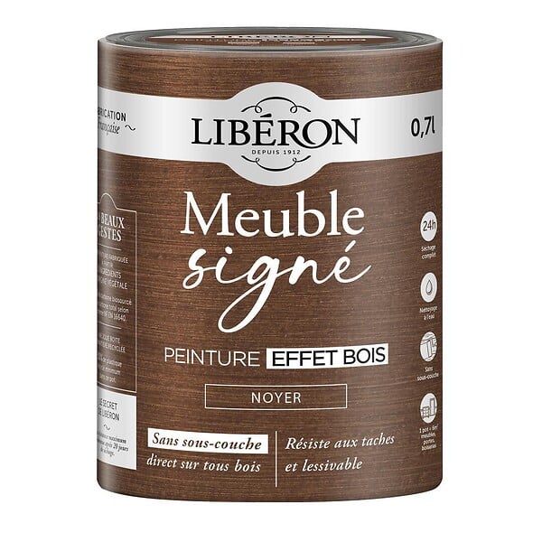 LIBERON - Peinture Effet bois Noyer 700ml - large