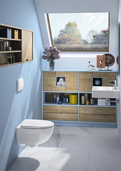 GEBERIT - Pack wc suspendu geberit g500 compact + cuvette rimfree - large