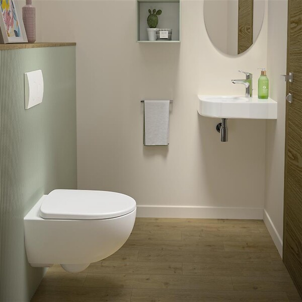 GEBERIT - Pack wc suspendu geberit g500 compact + cuvette rimfree - large