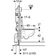 GEBERIT - Pack wc suspendu geberit g500 compact + cuvette rimfree - vignette