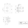 VILLEROY ET BOCH - Mitigeur thermostatique encastré 2 voies  Universal rectangle Chrome - vignette