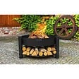 COOK KING - Brasero de jardin SOLAFA avec range bois en acier - vignette