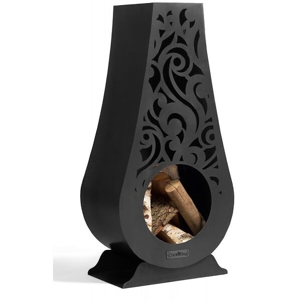 COOK KING - Cheminée d'extérieur en acier noir HAWANA 50x33x108 cm - large