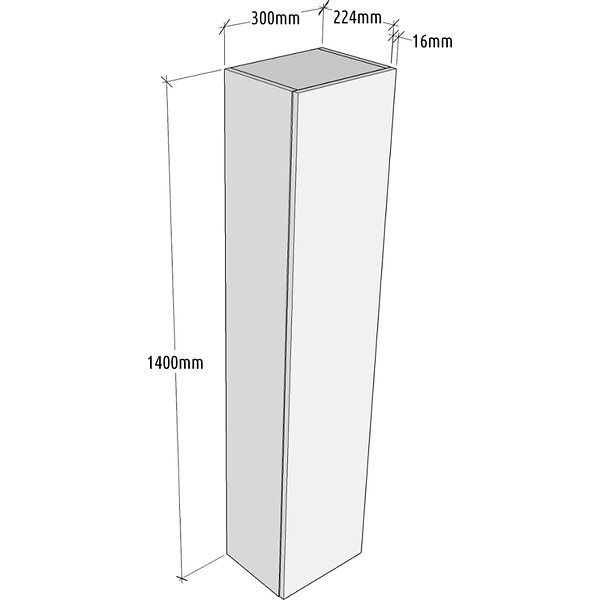 GODART - Meuble colonne salle de bain 140 cm suspendu - Noir mat - Karaib 2 - large