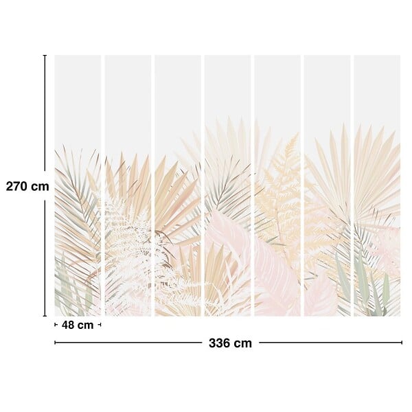 99DECO - Papier peint panoramique - Gaïa - Multicolore - intissé : 150g/m² - 7 lés : 336x270cm - large