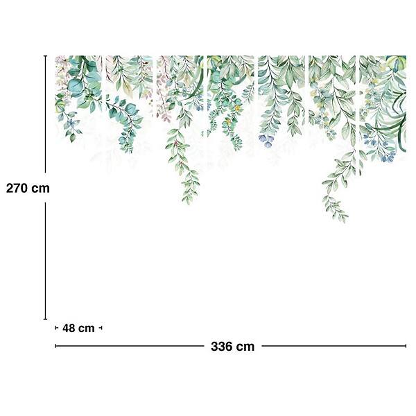99DECO - Papier peint panoramique - Poetic - Multicolore - intissé : 150g/m² - 7 lés : 336x270cm - large