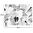 99DECO - Papier peint panoramique - Bornéo - Noir - intissé : 150g/m² - 7 lés : 336x270cm - vignette