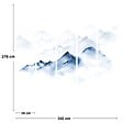99DECO - Papier peint panoramique - Yukon - Bleu - intissé : 150g/m² - 5 lés : 240x270cm - vignette