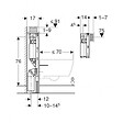 GEBERIT - Bâti-support Duofix WC, 82 cm Omega 12 cm autoportant -  - 111.009.00.2 - vignette