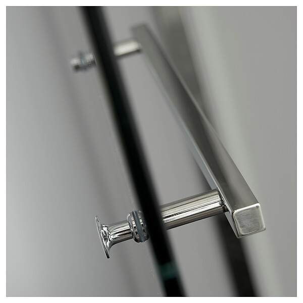 PLANETE BAIN - Porte de douche pivotante 90x195 cm inox chromé verre de sécurité 10 mm anticalcaire réversible - large