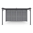 ID MARKET - Pergola édition collector persienne toit rétractable 3x4M 4 pans modulables gris anthracite - vignette