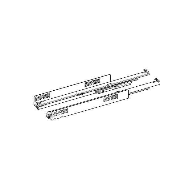 HETTICH - Coulisse à sortie totale Quadro V6 YOU M (30 kg) avec Silent System, compatible avec push to open silent, 270 mm, gauche et droite - HETTICH - 9256883 - large
