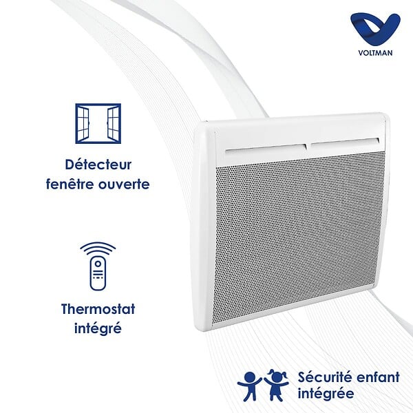 VOLTMAN - Chauffage électrique panneaux rayonnants 1000W - Voltman - large