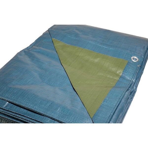 UNIVERS DU PRO - Bâche de jardin 5 x 8 m Bleue et verte Polyéthylène 150g/m² - large