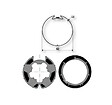 SOMFY - Adaptations moteur Somfy - Axe Deprat Ø62 mm 9410307 pour Moteur Ø50mm - vignette