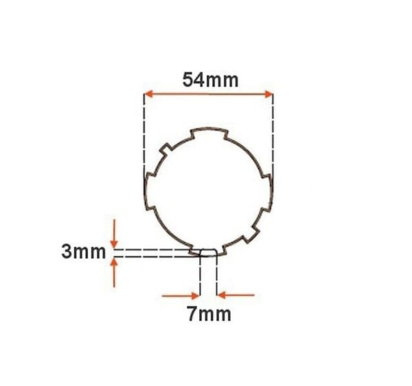 AVOSDIM - Moteur Volet Filaire AVOSDIM ø45 30Nm + adaptations axe ZF54 - large