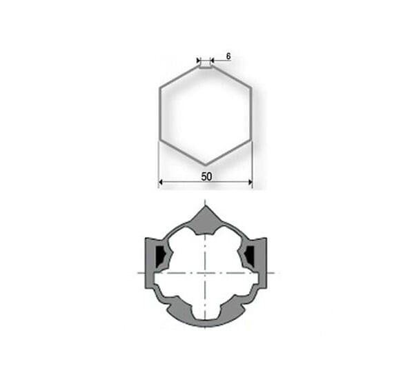 SOMFY - Roue pour axe Hexagonal 50 9410309 pour moteurs Somfy Ø50mm - large