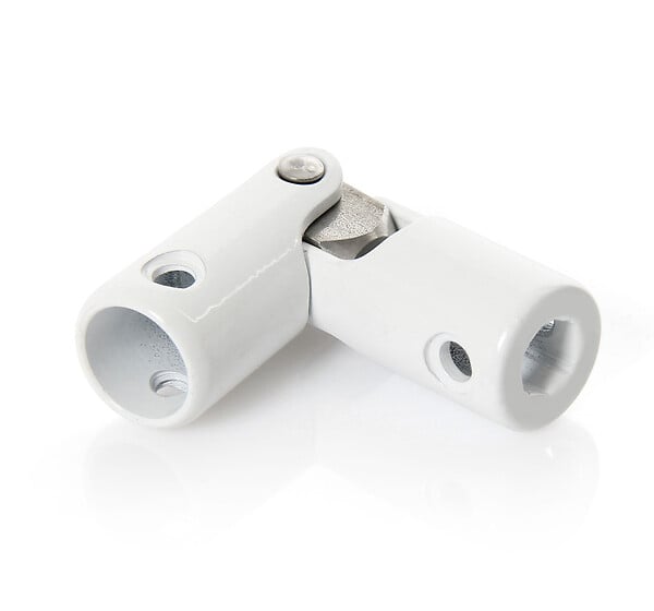 ZURFLUH FELLER - Cardan pour volet roulant - sortie hexagonale 7mm & Ronde 12mm acier laqué blanc - large
