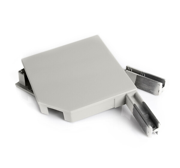 AVOSDIM - Joues de coffre 180mm Gris RAL 7038 pour volet pan coupé 45° - large
