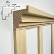 99DECO - Kit de moulures murales pour étagère en bois - Pin Massif Sylvestre abouté - Alba - Prêt à coller et peindre - vignette