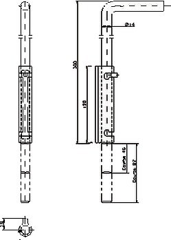 MANTION - Verrou renforcé à souder MANTION - Ø14 mm - L.300 mm - 1314SO - large