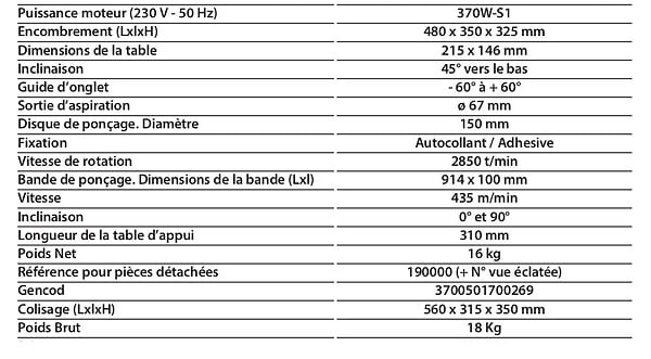 LEMAN - Combiné ponceur en 150 mm LEMAN LOPON150 - large