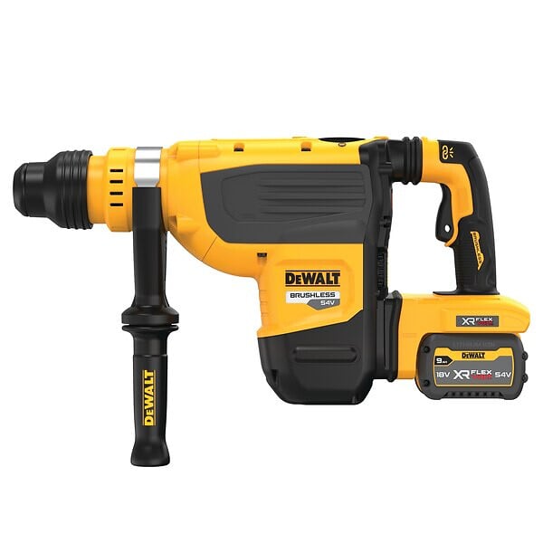 DEWALT - Perforateur SDS-Max XR Flexvolt 54V 13,3J -  - avec 2 batteries 54V 3Ah - chargeur - coffret - DCH735X2-QW - large