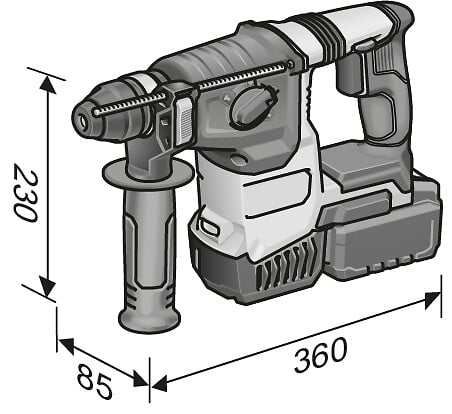 FLEX - Marteau perforateur FLEX CHE 2-26 18.0-EC C SDS-plus 2,6J 18V (vendu sans batterie) - large