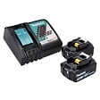 MAKITA - Cloueur 18 V Li-Ion 5 Ah  - 2 batteries, chargeur, coffret - DBN500RTJ - vignette