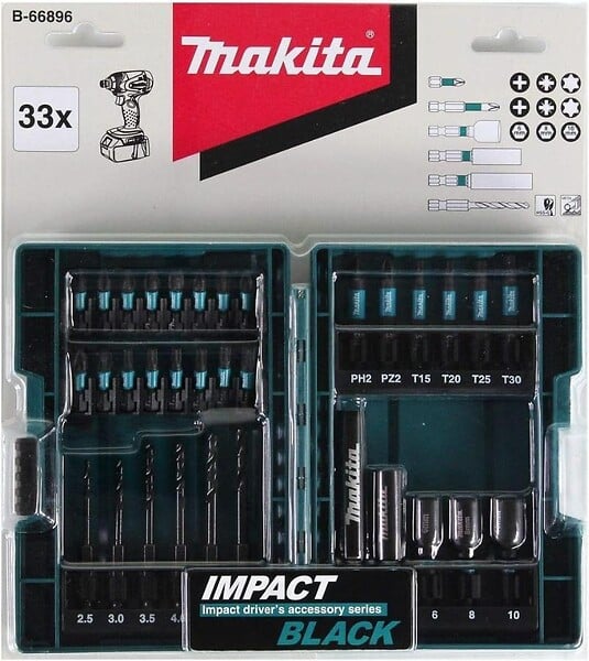 MAKITA - Jeu de forets et embouts (33 pcs) Impact -  B-66896 - large