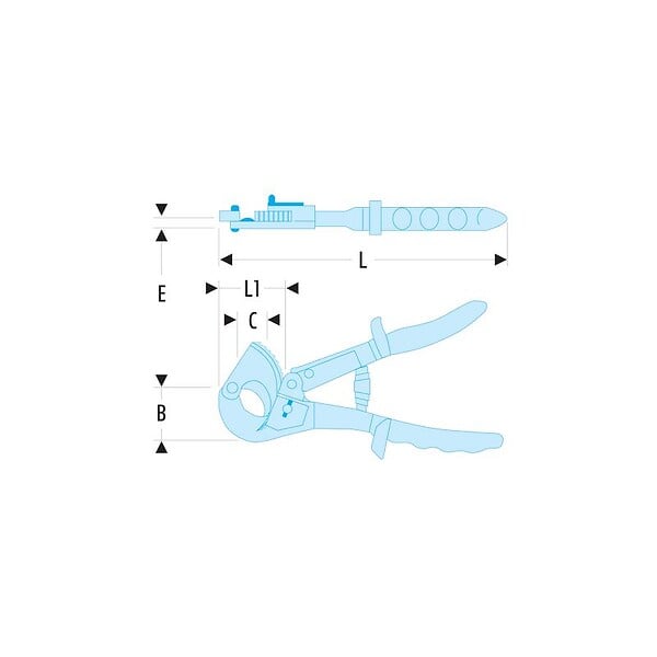 FACOM - FACOM - Coupe-câbles à cliquet Cuivre-Aluminium - 413A.32 - large