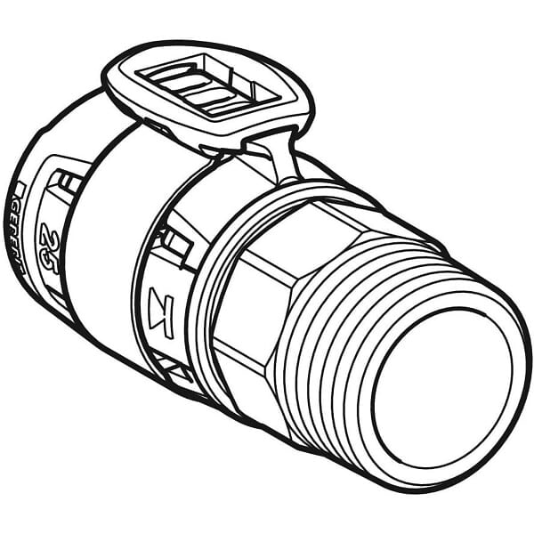 GEBERIT - Raccord FlowFit filetage mâle - DN. 15 / 20 - Ø 20 mm x Rp. 3/4'' -  - 620.321.00.1 - large