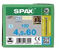 SPAX - 100 Vis Avec Filetage De Fixation 4,5x60 Spax Façade Inox A2 - Bois Résineux - vignette
