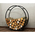 COOK KING - Porte-bûches 'DAISY' en acier pour bûches 20cm : Alliance parfaite entre fonctionnalité et esthétisme - Ø 80cm - vignette