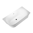 STANO - Baignoire semi-îlot design ELIZABETH blanche 170 cm Angle à droite - vignette