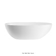 STANO - Baignoire îlot design ovale FLORIDA blanche 180 cm Mat - vignette