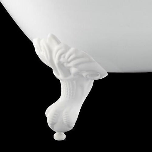 ROGIER & MOTHES - Baignoire sur pieds rétro en fonte PLYMOUTH Blanche 190 cm Pieds blancs - large