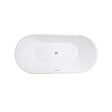 STANO - Baignoire îlot cannelée design ovale CORBIN blanche 170 cm - vignette
