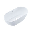 STANO - Baignoire îlot design ovale LISBON blanche 160 cm Mat - vignette