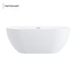 STANO - Baignoire îlot design ovale LISBON blanche 160 cm Mat - vignette