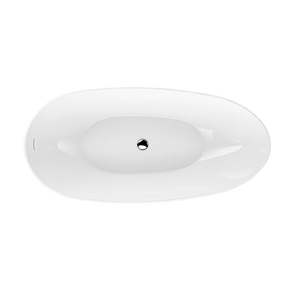 STANO - Baignoire îlot design ovale FLORIDA blanche 165 cm Brillant - large