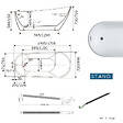 STANO - Baignoire îlot design ovale OPRAH blanche 140 cm - vignette