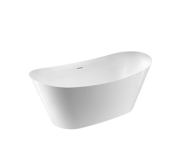STANO - Baignoire îlot design ovale PALMA blanche 170 cm Brillant - large