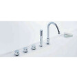 SANYCCES - Baignoire design semi-îlot rectangulaire TRENTO MURO blanche 175 cm  Robinetterie et perçage - vignette